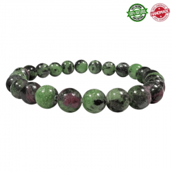 Braccialetto Ruby Zoisite perline da 8mm in pietra naturale Qualità A