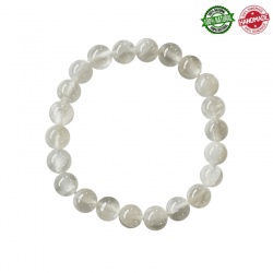 Braccialetto Selenite Occhio di Gatto perle in pietra naturale da 8mm - Qualità AA