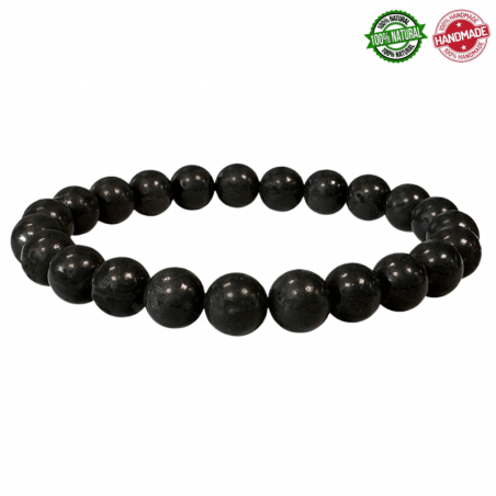 Bracciale Shungite perle da 8mm in Pietra Naturale - Qualità A
