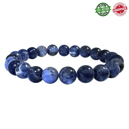 Braccialetto Sodalite perle in pietra naturale da 8mm - Qualità A