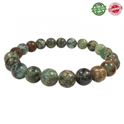 Bracciale Turchese Africano perle pietra naturale da 8mm - Qualità AB