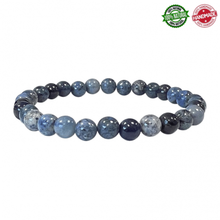 Braccialetto Dumortierite perline in pietra naturale da 6mm - Qualità AB