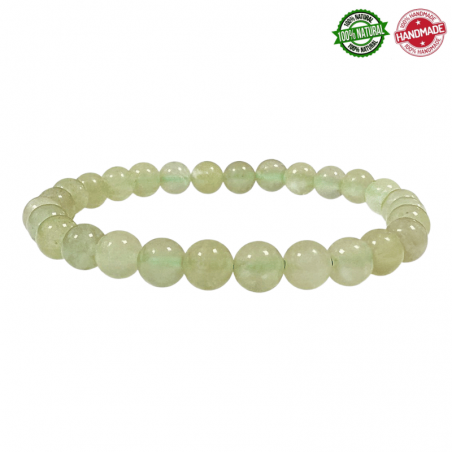 Braccialetto Giada Cina perline in pietra naturale da 6mm - Qualità A