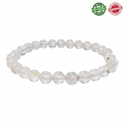 Braccialetto Herkimer perline in pietra naturale da 6/7mm - Qualità A