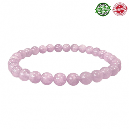 Braccialetto Kunzite perline pietra naturale da 5/6mm - Qualità AA