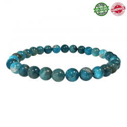 Braccialetto Apatite Blu perline in pietra naturale da 6mm - Qualità AB