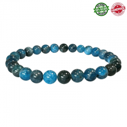 Braccialetto Apatite Blu perline in pietra naturale da 6mm - Qualità A