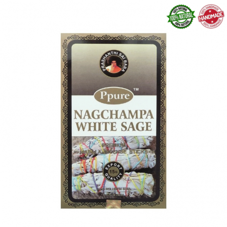 Salvia Bianca Bastoncini incenso Ppure Nag Champa White Sage Premium Masala