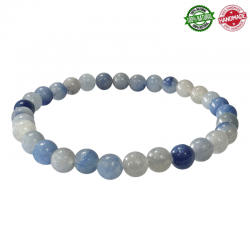 Braccialetto Avventurina Blu perline in pietra naturale da 6mm - Qualità AB