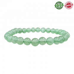 Braccialetto Avventurina Verde perline in pietra naturale da 6mm - Qualità AB