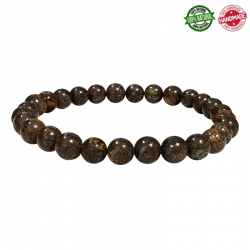 Braccialetto Bronzite perline in pietra naturale da 6mm - Qualità AB