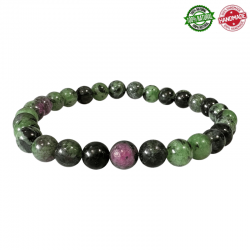 Braccialetto Zoisite con Rubino perline da 6mm in pietra naturale - Qualità A