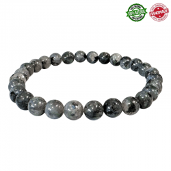Braccialetto Larvikite perline in pietra naturale da 6mm - Qualità AB