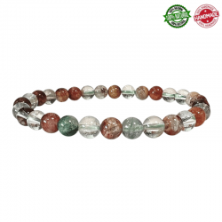 Braccialetto Lodolite Multicolore perline da 6mm in Pietra Naturale - Qualità A