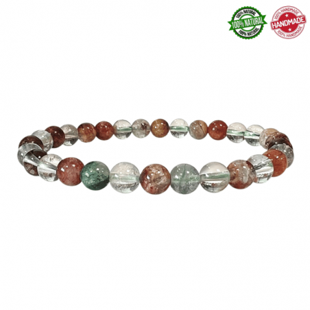 Braccialetto Lodolite Multicolore perline da 6mm in Pietra Naturale - Qualità A