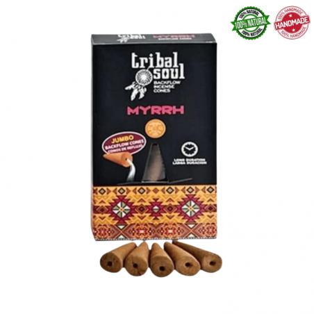 Mirra 10 Coni Jumbo Incenso a riflusso Tribal Soul Myrrh Masala