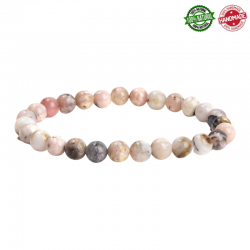 Braccialetto Opale Rosa perline pietra naturale da 6mm - Qualità AB