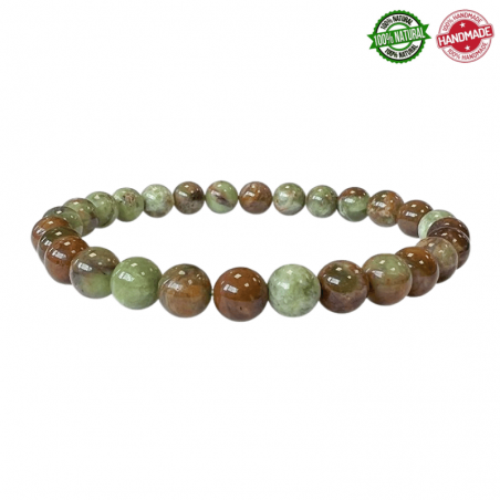 Braccialetto Opale Verde perline pietra naturale da 6mm - Qualità AB