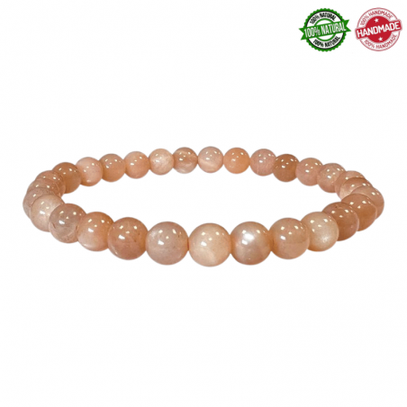 Braccialetto Pietra del Sole perline pietra naturale da 6mm - Qualità AB