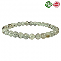 Braccialetto Prehnite perline in pietra naturaleda 6mm - Qualità A