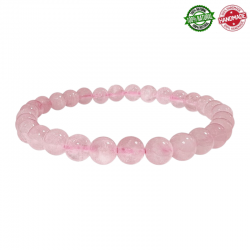 Braccialetto Quarzo Rosa perline in pietra naturale da 6mm - Qualità A