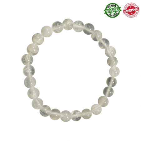 Braccialetto Selenite perline in pietra naturale da 6mm - Qualità A