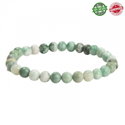 Braccialetto Serpentino Verde perline in Pietra Naturale da 6mm - Qualità AB