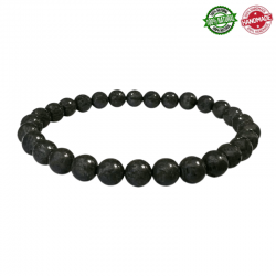Braccialetto Shungite perline da 6mm in Pietra Naturale - Qualità A