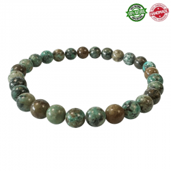 Braccialetto Turchese Africano perline in pietra naturale da 6mm - Qualità AB