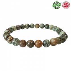 Braccialetto Turchese Africano perline in pietra naturale da 6-7mm - Qualità A
