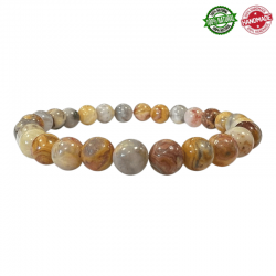 Braccialetto Agata Crazy Lace perline in pietra naturale da 6mm - Qualità AB