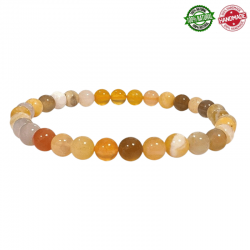 Braccialetto Agata Multicolore perline pietra naturale da 6mm - Qualità A