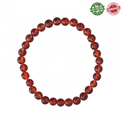 Braccialetto Agata Rossa perline in pietra naturale da 6mm - Qualità AB