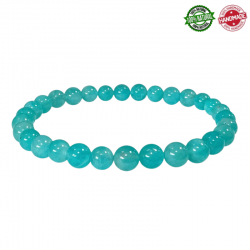 Braccialetto Amazzonite perline in pietra naturale da 6mm - Qualità AA