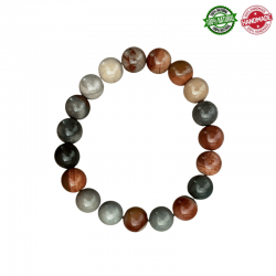 Bracciale Diaspro Oceano perle in pietra naturale da 10mm - Qualità A