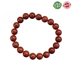 Bracciale Diaspro Rosso perle da 10mm in Pietra Naturale - Qualità AB