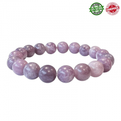 Bracciale Lepidolite perle...