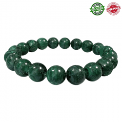 Bracciale Malachite perle in pietra naturale da 10mm - Qualità A