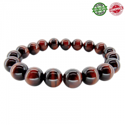 Bracciale Occhio di Bue perle in pietra naturale da 10mm - Qualità A