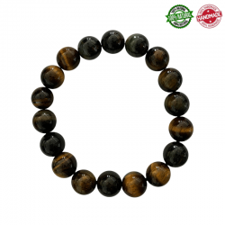 Bracciale Occhio di Falco perle in pietra naturale da 10mm - Qualità AB