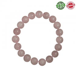 Bracciale Quarzo Rosa perle in pietra naturale da 10mm - Qualità AB