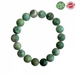 Bracciale Serpentino Verde perle in Pietra Naturale da 10mm - Qualità A