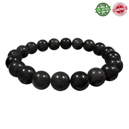 Bracciale Shungite perle da 10mm in Pietra Naturale - Qualità A