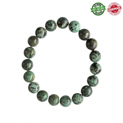 Bracciale Turchese Africano perle in pietra naturale da 10mm - Qualità AB
