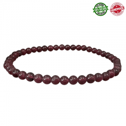 Braccialetto Granato Rosso perline in pietra naturale da 4mm - Qualità A