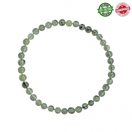 Braccialetto Prehnite perline in pietra naturale da 4mm - Qualità A