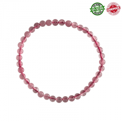 Braccialetto Quarzo Rosa perline in pietra naturale da 4mm - Qualità A