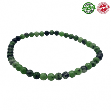 Braccialetto Rubino con Zoisite perline da 4mm in pietra naturale - Qualità A