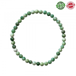 Braccialetto Serpentino Verde perline in Pietra Naturale da 4mm