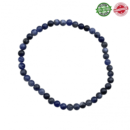 Braccialetto Sodalite perline in pietra naturale da 4mm - Qualità A